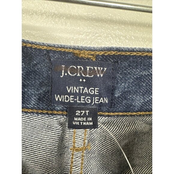 J. Crew Vintage Wide Leg 27 Tall Button Fly Blue NWT - Picture 7 of 13